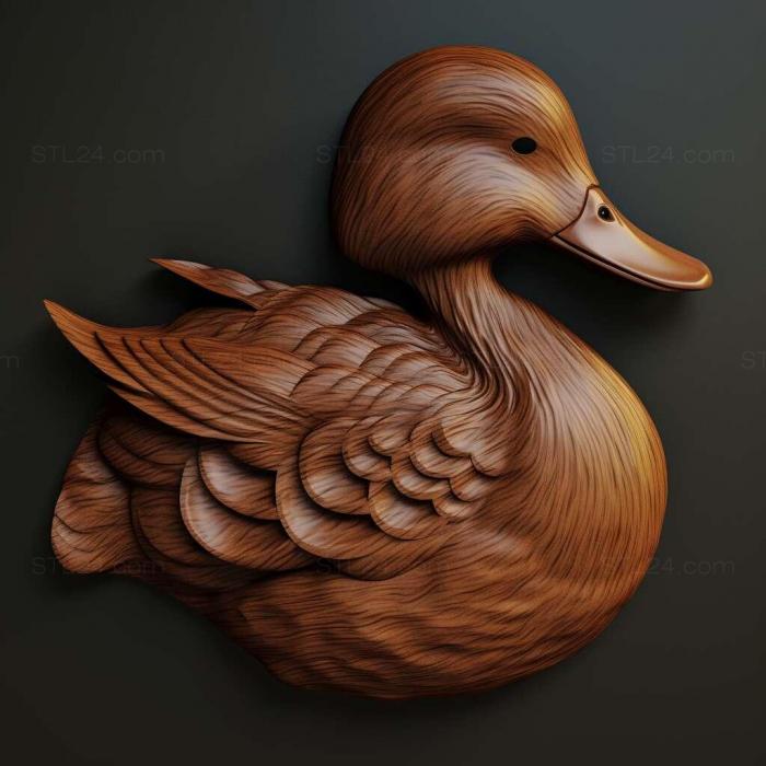 Nature and animals (DUCK 2, NATURE_6714) 3D models for cnc